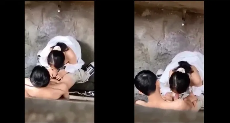 Quay lén em nữ học sinh bj cho người yêu trong hẻm